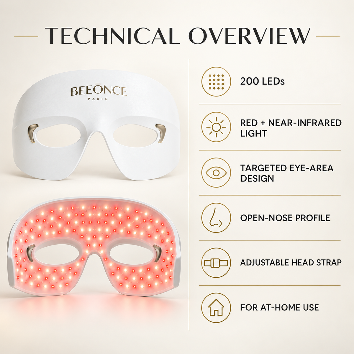 Beeonce™ 200-LED Eye Mask