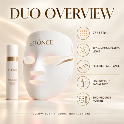 Beeonce™ 252-LED Face Mask & Radiance Mist Duo
