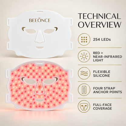 Beeonce™ 254-LED Red & Near-Infrared Face Mask