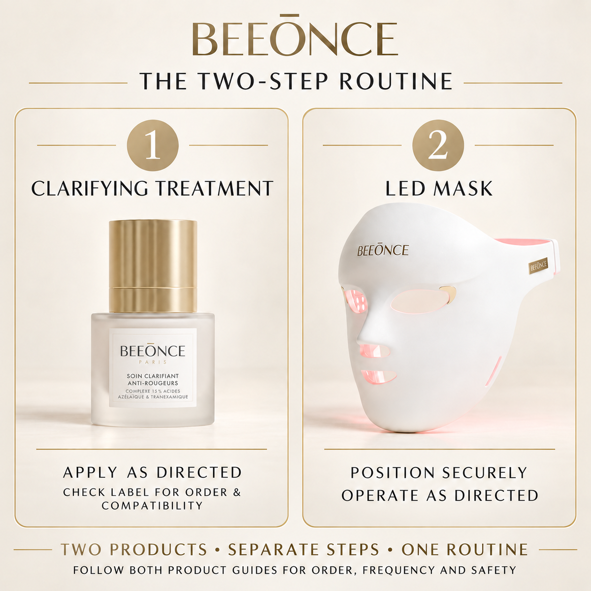 Beeonce™ 600-LED Face Mask & Clarifying Treatment Duo