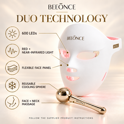 Beeonce™ 600-LED Face Mask & Cryo Cooling Sphere Duo
