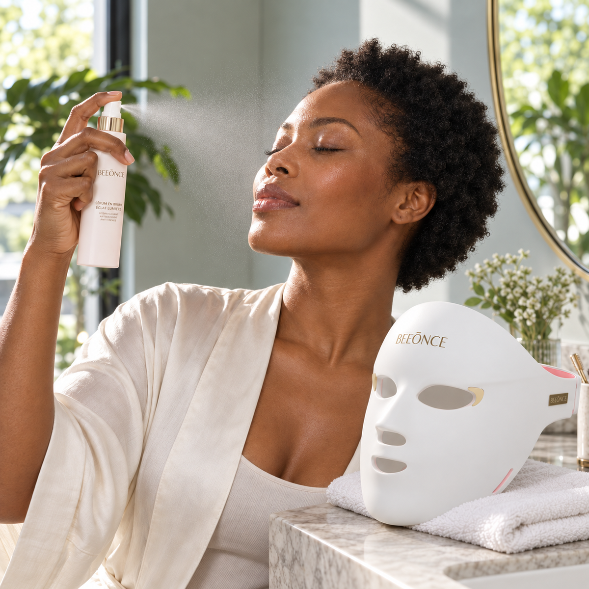 Beeonce™ 600-LED Face Mask & Radiance Mist Duo