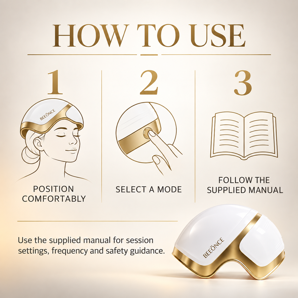 Beeonce™ 82-Laser & 200-LED Scalp Care Helmet